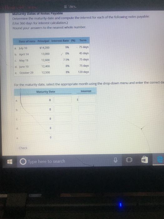 Solved Determine the maturity date and compute the interest | Chegg.com