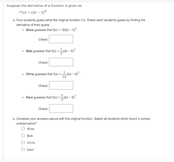 Solved Suppose the derivative of a function is given as | Chegg.com