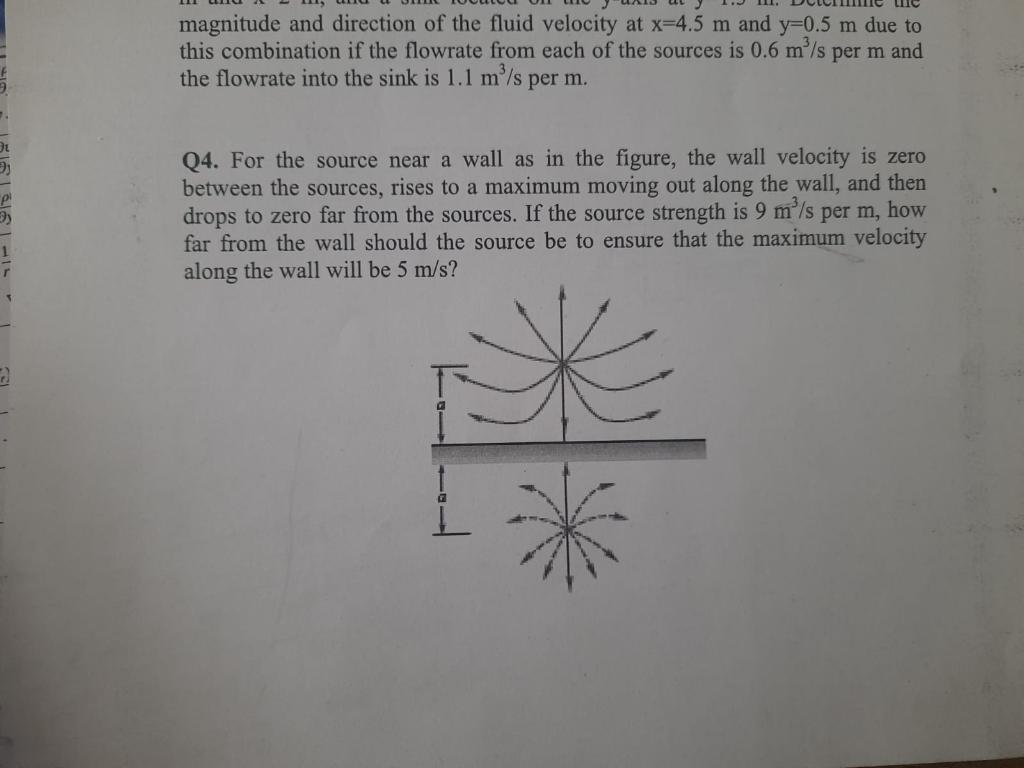 Solved magnitude and direction of the fluid velocity at | Chegg.com