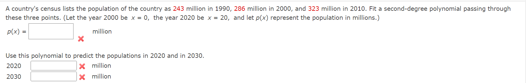 Solved A Country's Census Lists The Population Of The | Chegg.com