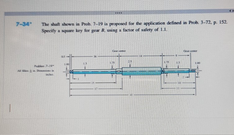Solved The shaft shown in Prob. 7-19 is proposed for the | Chegg.com