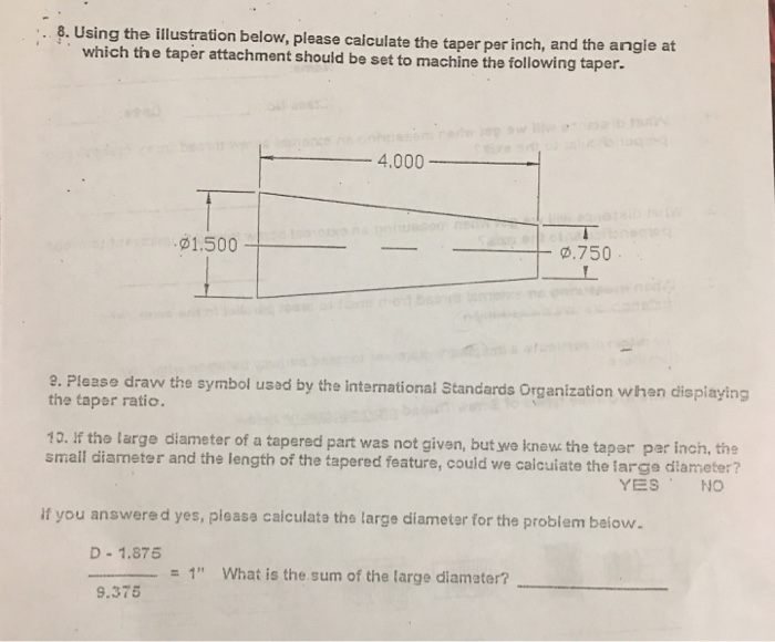Solved 8. Using the illustration below, please caiculate the | Chegg.com