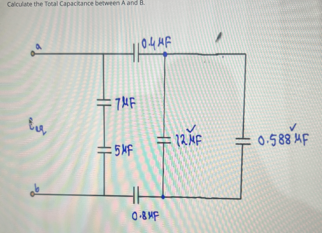 Solved Calculate the Total Capacitance between A and B. | Chegg.com