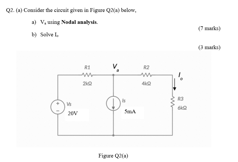 Solved Q2. (a) Consider the circuit given in Figure Q2(a) | Chegg.com