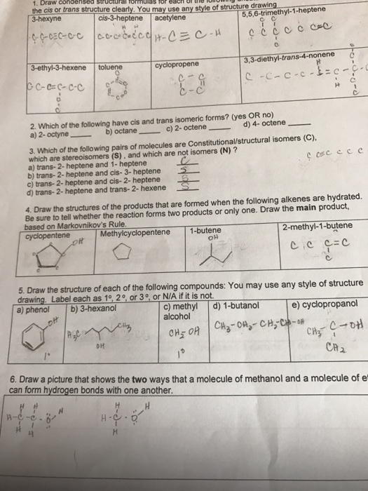 Solved: Which Of The Following Have Cis And Trans Isomeric&hellip; | Chegg.com