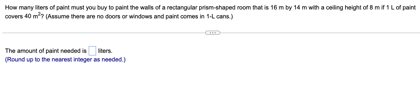 Solved How Many Liters Of Paint Must You Buy To Paint The Chegg Com   Phpbw0TdS