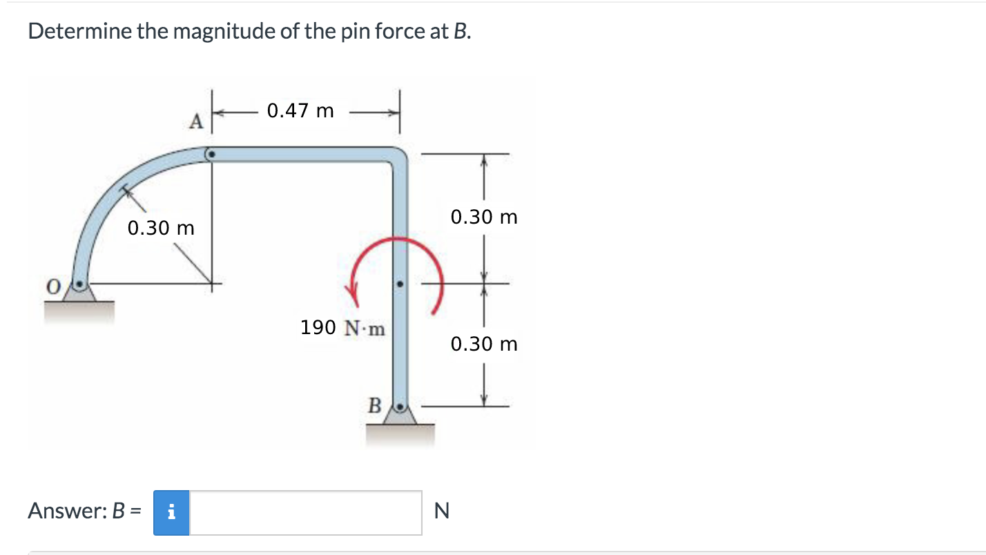 Solved Determine The Magnitude Of The Pin Force At B. At | Chegg.com