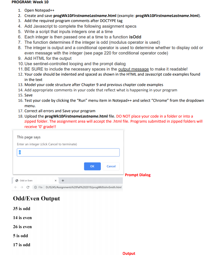 Solved PROGRAM: Week 10 1. Open Notepad++ 2. Create and save | Chegg.com