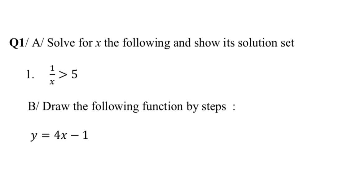 Solved Q1/ A/ Solve for x the following and show its | Chegg.com