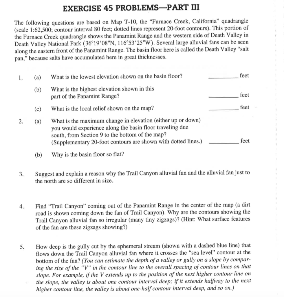 EXERCISE 45 PROBLEMS-PART I The questions on the | Chegg.com