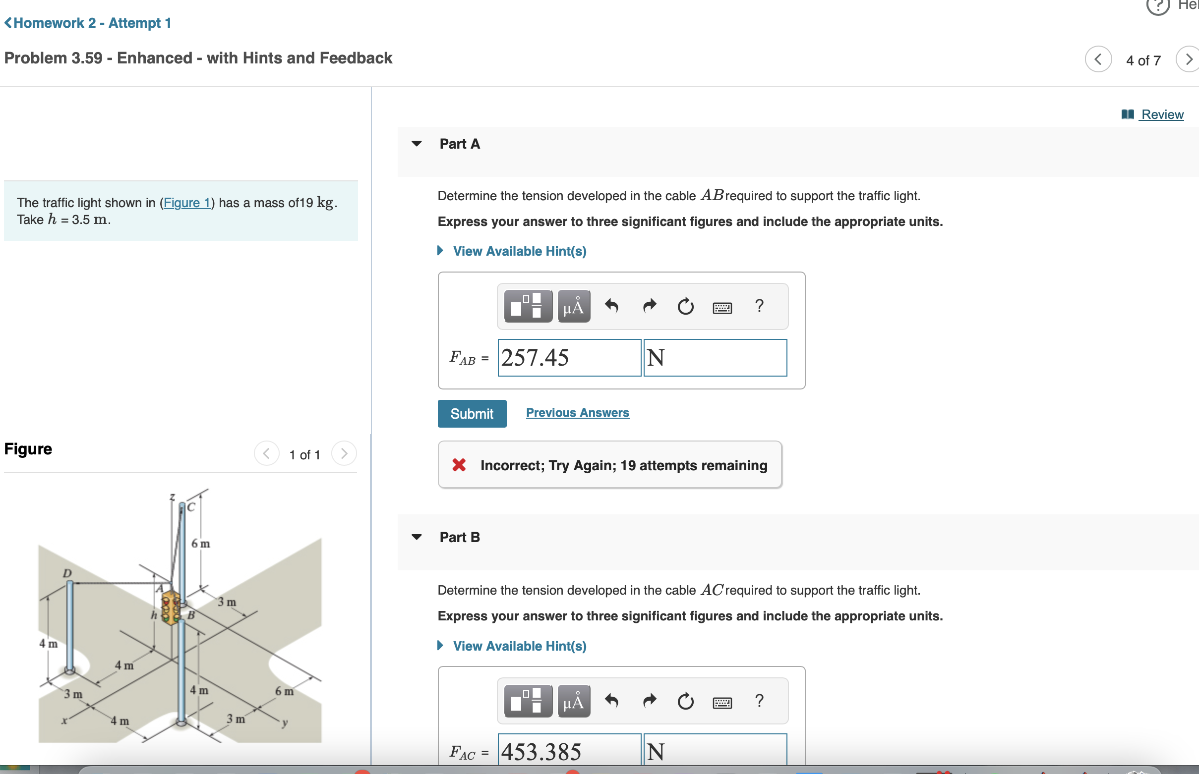 Solved Parts A And B | Chegg.com | Chegg.com