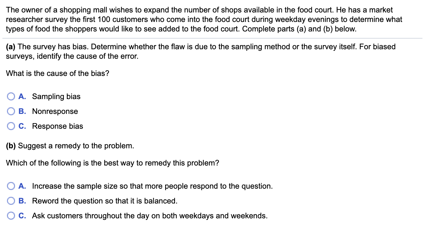 Solved The owner of a shopping mall wishes to expand the