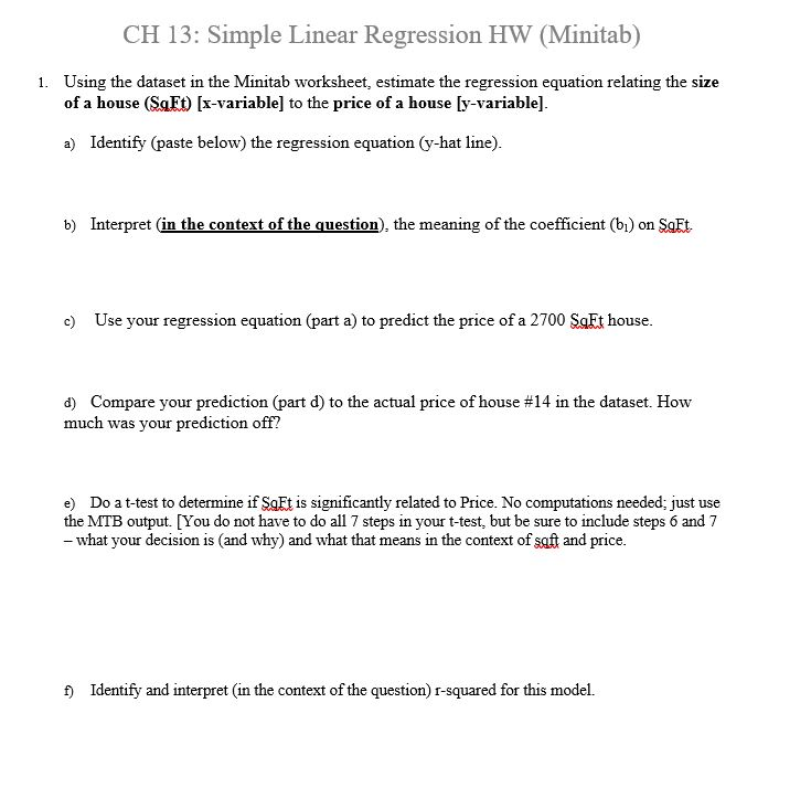 regression analysis minitab interpretation