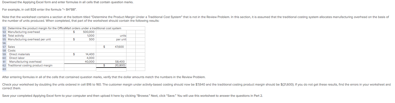 Solved Download The Applying Excel Form And Enter Formula Chegg Com