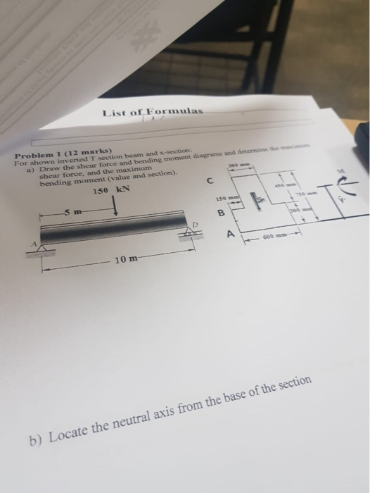 Solved List Of Formulas Problem 1 12 Marks For Shown In Chegg Com