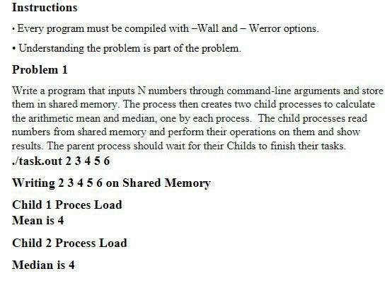 Solved Instructions • Every program must be compiled with | Chegg.com