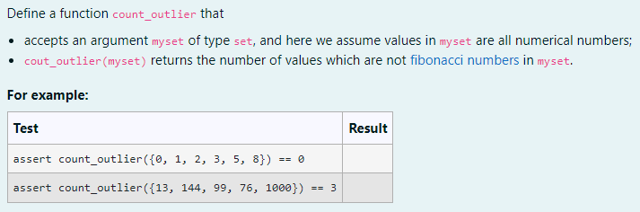 Solved Python Question Define a function count_outlier | Chegg.com