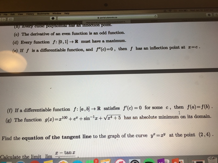 Solved (c) The derivative of an even function is an odd | Chegg.com