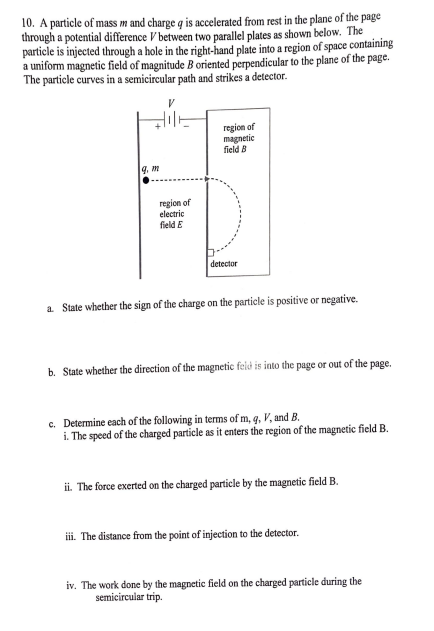 Solved (10%) Problem 3: A charge q is accelerated from rest