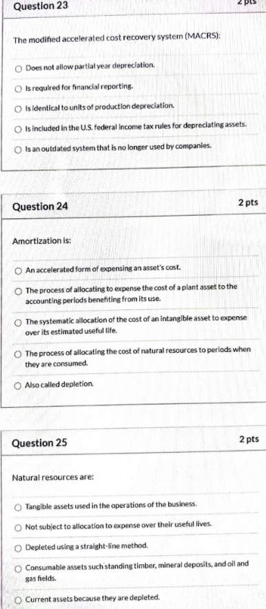 Solved Question 20 2 pts Once the estimated depreciation | Chegg.com