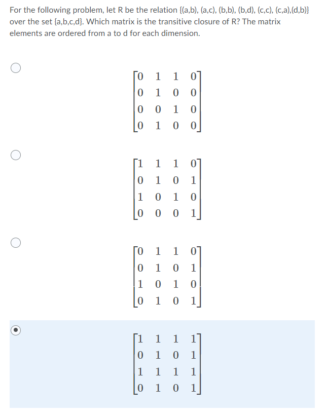 Solved For The Following Problem, Let R Be The Relation | Chegg.com