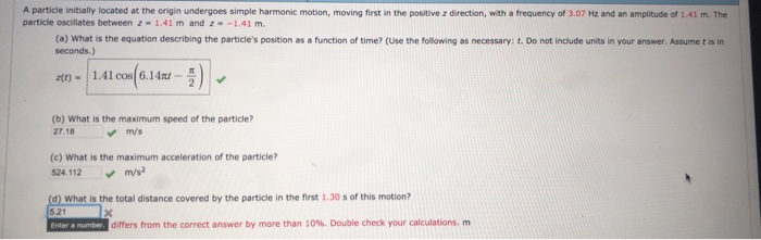 Solved A particle initially located at the origin undergoes | Chegg.com