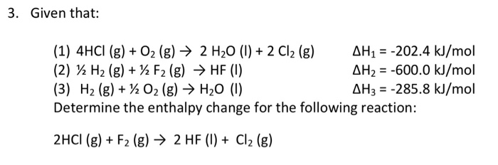 Solved Concept check: Hess's Law 1 of 2 1. Given that 1) | Chegg.com