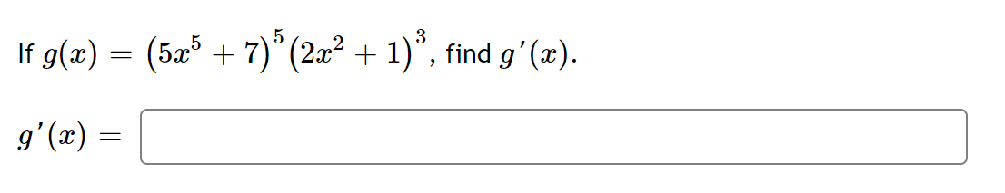 Solved Find the derivative of: 8e−7xcos(3x). | Chegg.com