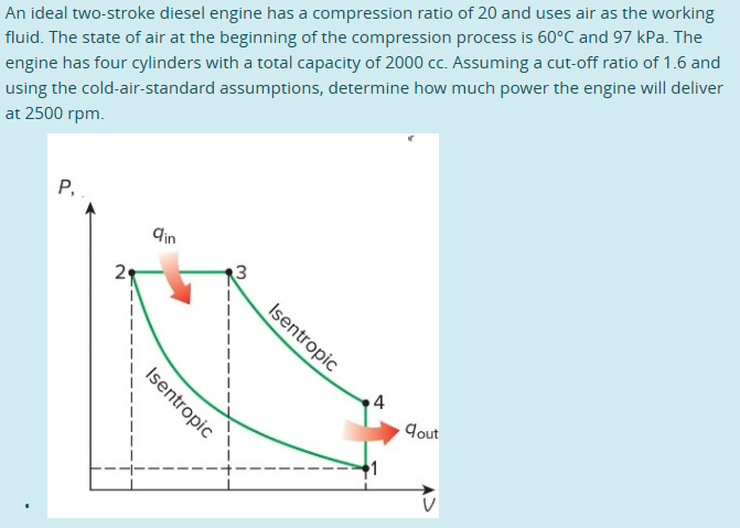 Solved An Ideal Two Stroke Diesel Engine Has A Compression Chegg Solved An Ideal Two Stroke Diesel Engine Has A Compression Chegg