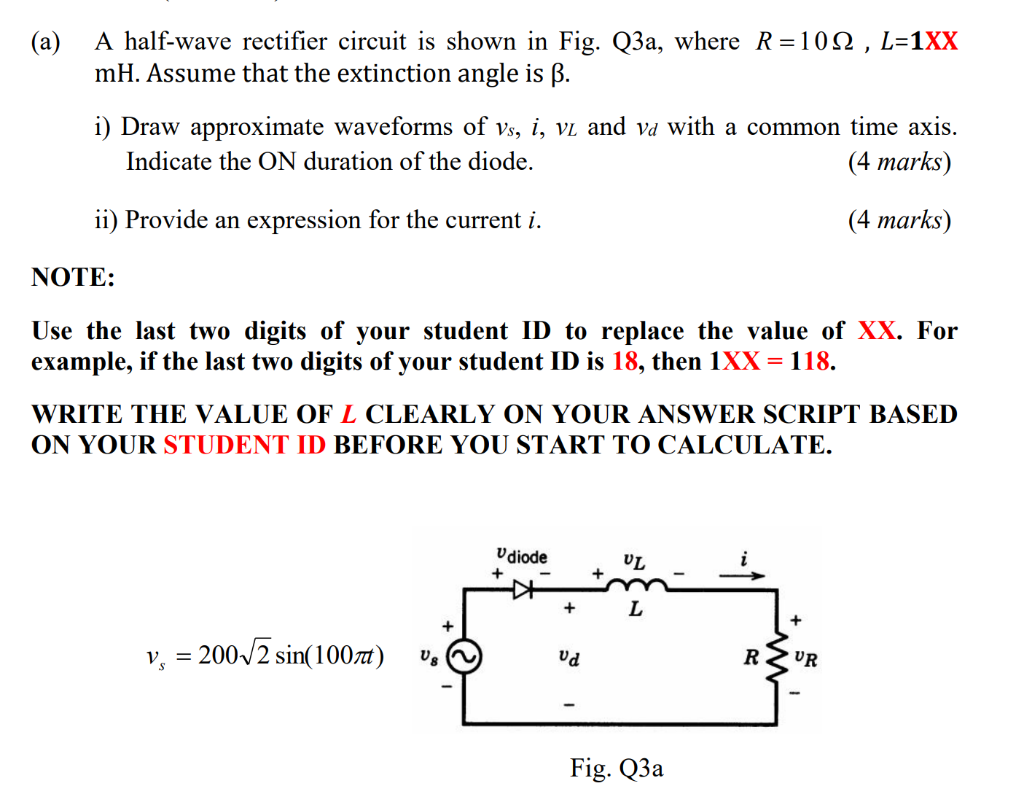 Solved (a) A Half-wave Rectifier Circuit Is Shown In Fig. | Chegg.com