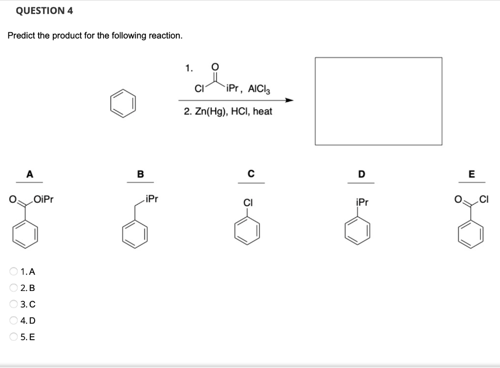 Solved Predict the product of the following reaction. A B C | Chegg.com