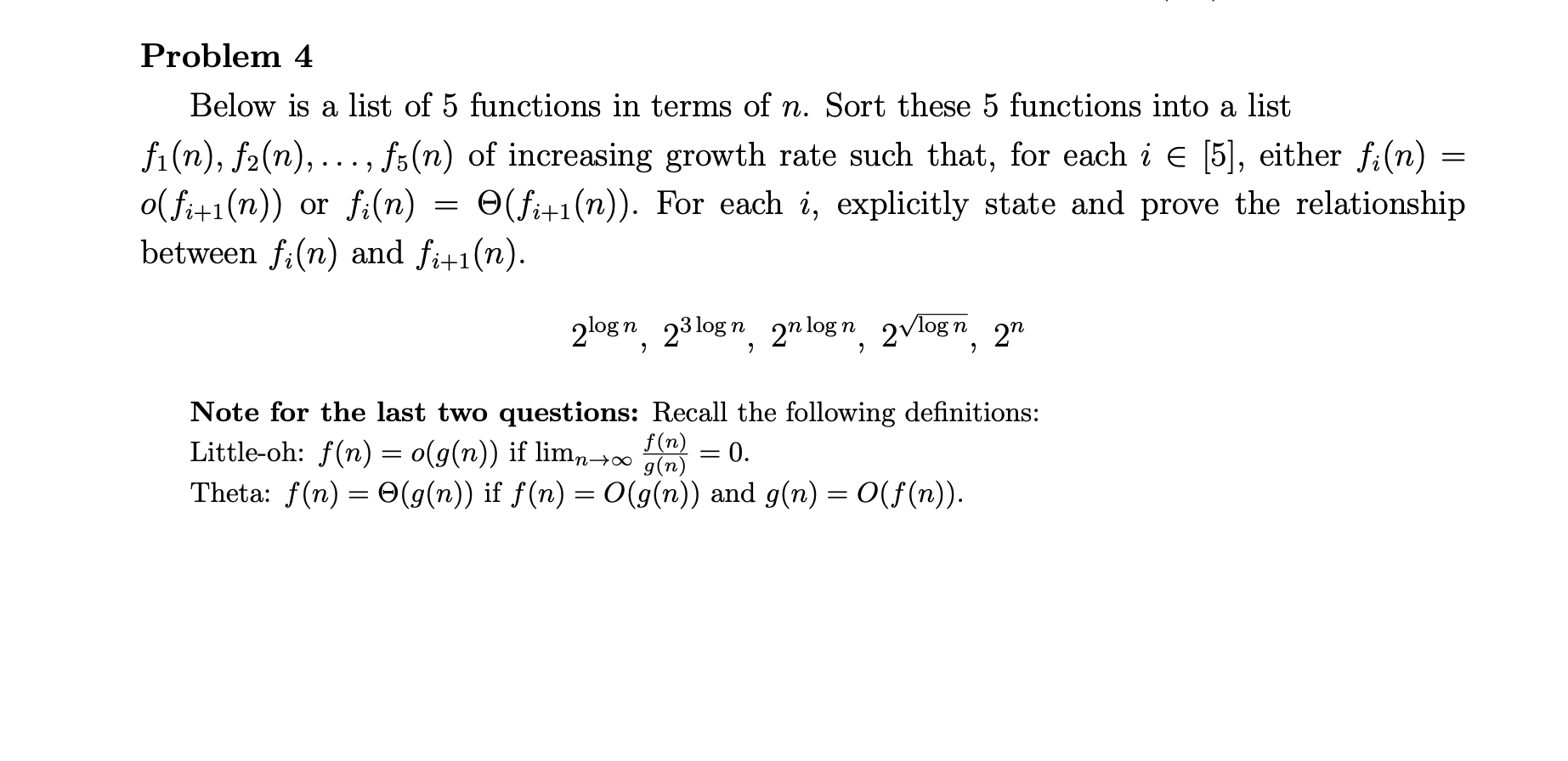 solved-problem-4-below-is-a-list-of-5-functions-in-terms-of-chegg