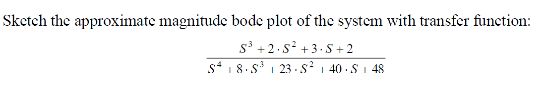 Solved Sketch the approximate magnitude bode plot of the | Chegg.com