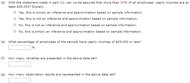 Solved The Following Data Shows The Yearly Income Distrib Chegg Com