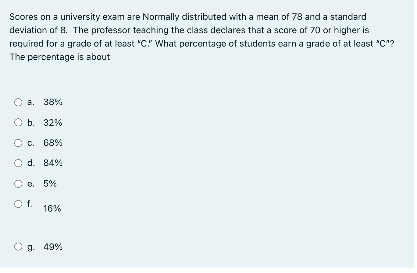 Solved Scores On A University Exam Are Normally Distributed | Chegg.com