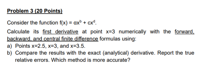 Solved Problem 3 (20 Points) Consider the function f(x) = | Chegg.com