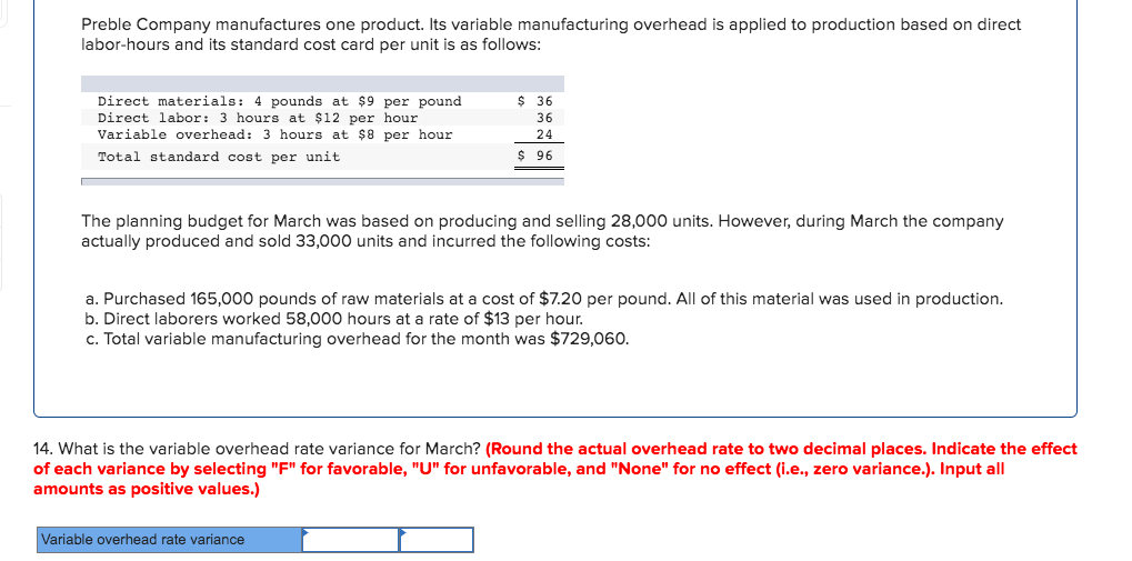 What Is The Materials Price Variance For March