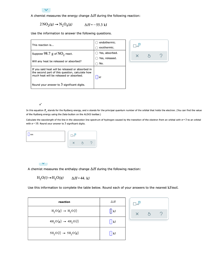 Solved A Chemist Measures The Energy Change AH During The | Chegg.com