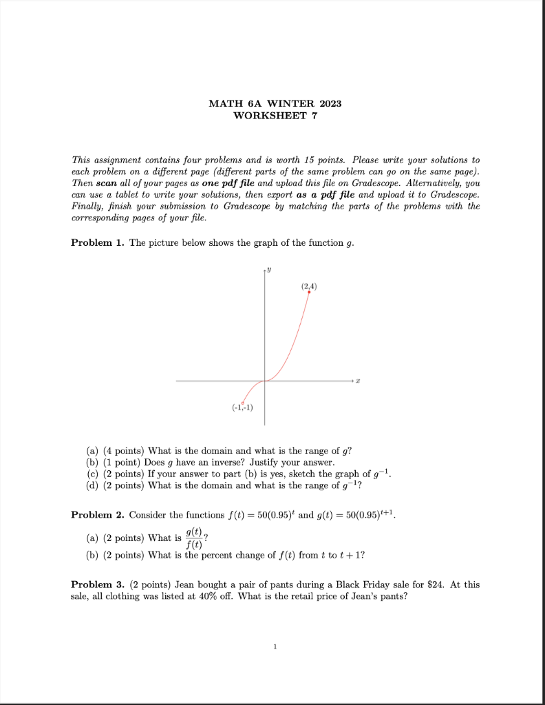 Solved This assignment contains four problems and is worth | Chegg.com