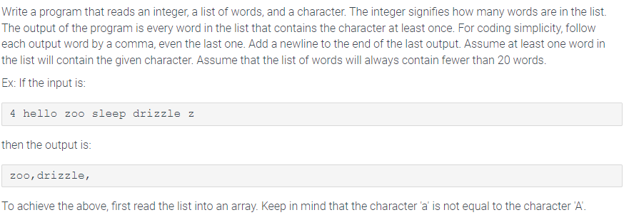 Solved Write a program that reads an integer, a list of | Chegg.com