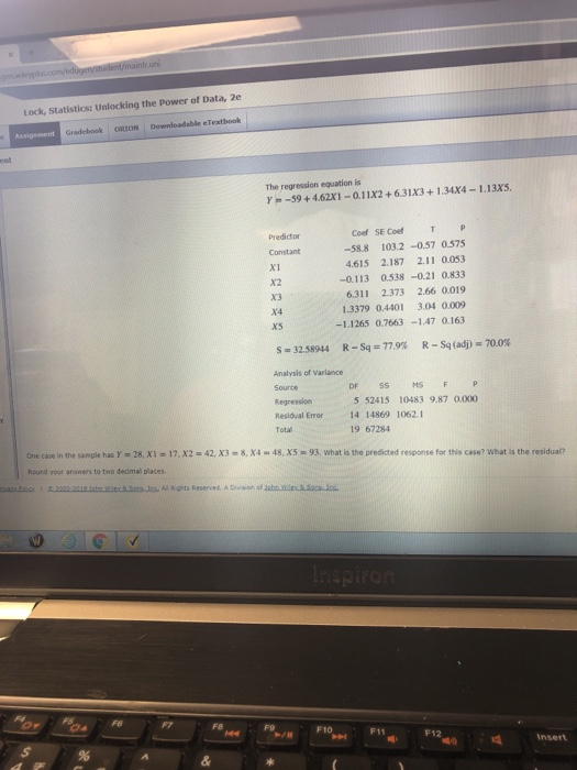 Solved Lock, Statistics: Unlocking the Power of Data, 2e  Chegg.com