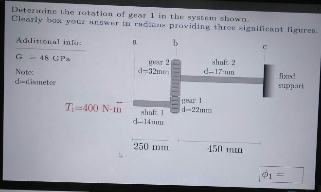 Solved Determine the rotation of gear 1 in the system shown. | Chegg.com