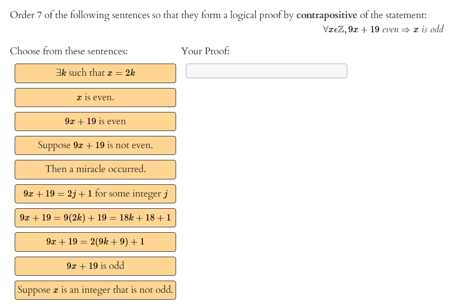 Solved Order 7 Of The Following Sentences So That They Form | Chegg.com