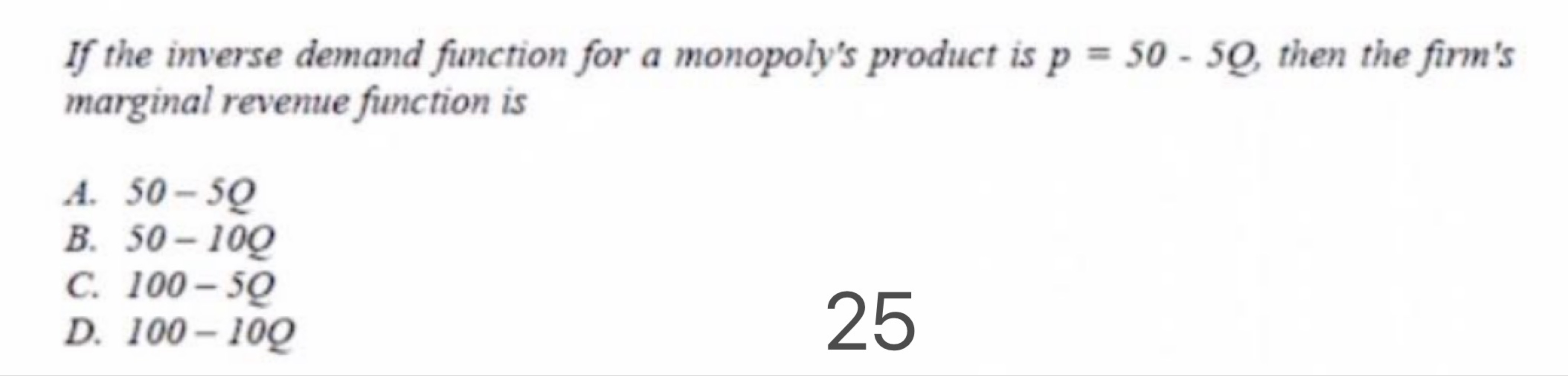 Solved If the inverse demand function for a monopoly's