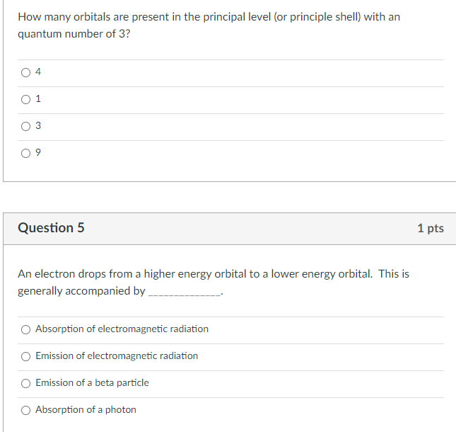 if principal quantum number n 2 how many orbitals are present