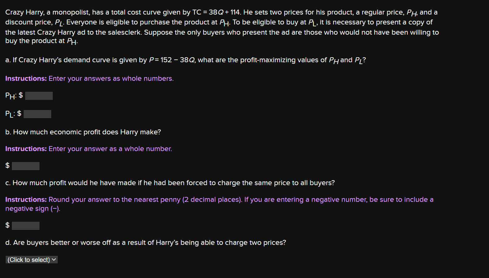 Solved The hurdle method of price discrimination mitigates