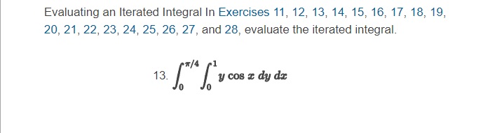 Solved Evaluating An Iterated Integral In Exercises | Chegg.com