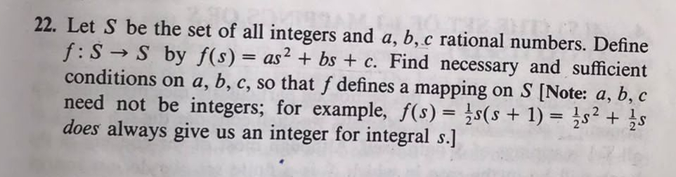 Solved Let S be ﻿the set of ﻿all integers and a,b,c | Chegg.com
