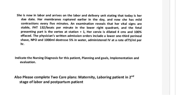 case study in maternity nursing