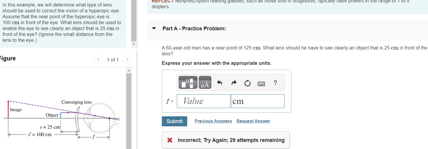 Solved In this example, we will determine what type of lens | Chegg.com